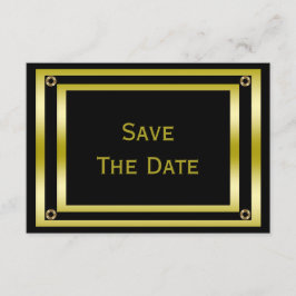 Eleganter Black & Gold Man's 80. Save the Date