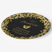 Eleganter Black Gold Pharmacy School Abschluss Pappteller (Schrägansicht)