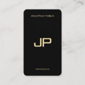 Eleganter Black & Gold QR Code Luxury Premium Line Visitenkarte (Vorderseite)