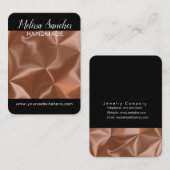 Eleganter Black Gold Silk Handmade Schmuckkünstler Visitenkarte (Vorne/Hinten)