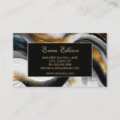 Eleganter Black Gold White Wedding Planer Visitenkarte (Rückseite)