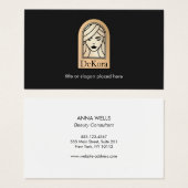 Eleganter Black Gold Woman's Face Beauty Salon Wel (Vorne & Hinten)