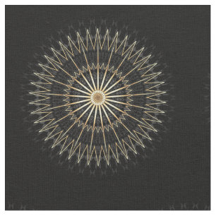 Eleganter Black Gold Zickzack Star Stoff