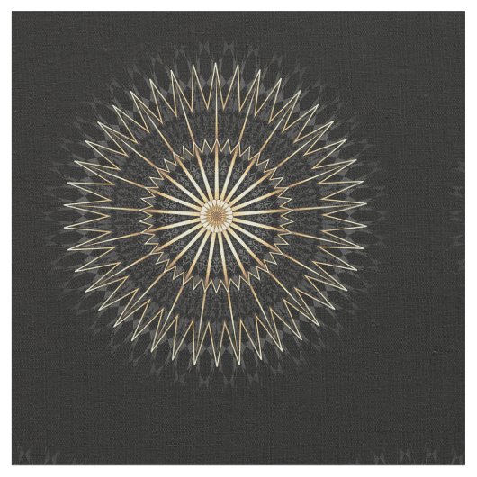 Eleganter Black Gold Zickzack Star Stoff (Nahaufnahme)