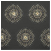 Eleganter Black Gold Zickzack Star Stoff (Muster)