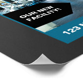 Eleganter Black Hair Salon Poster (Ecke)