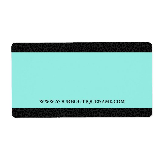 Eleganter Black Leopard Aqua Stripe und Name der W (Vorne)