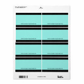 Eleganter Black Leopard Aqua Stripe und Name der W (Vorne)