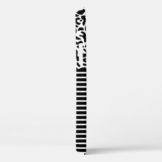 Eleganter Black Leopard Monogram Laptop Sleeve Case-Mate iPhone Hülle (Rückseite / Rechts)