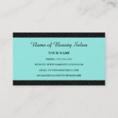 Eleganter Black Leopard Print zertifizierter Beaut Visitenkarte (Rückseite)