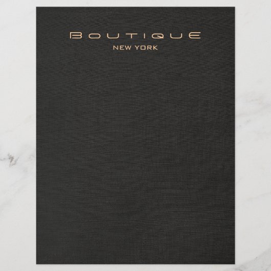 Eleganter Black Linen Look Flyer (Vorne)