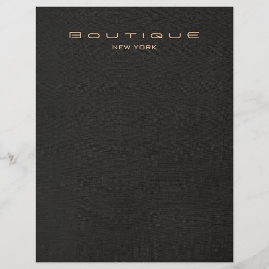 Eleganter Black Linen Look Flyer (Vorne)