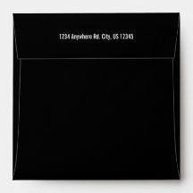 Eleganter Black Modern Wedding Square