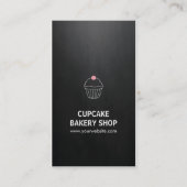Eleganter Black Pink Cupcake Sweet Bakery Shop Visitenkarte (Vorderseite)