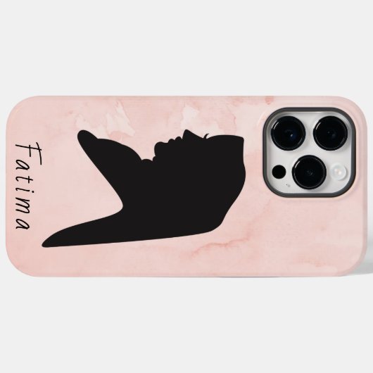 Eleganter Black & Pink Hijab Girl iPhone Fall Case-Mate iPhone Hülle (Rückseite (Horizontal))