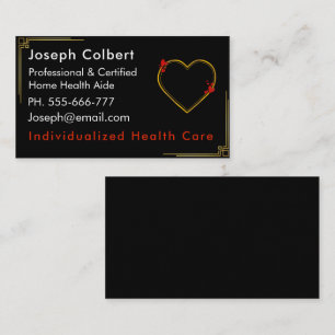 Eleganter Black Red Golden Border Visitenkarte