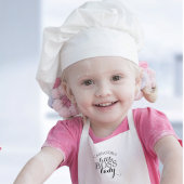 Eleganter Black Scripted Little Boss Lady Name Kinderschürze