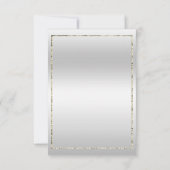 Eleganter Black & Silver Jewel Bow Geburtstag Einladung (Rückseite)