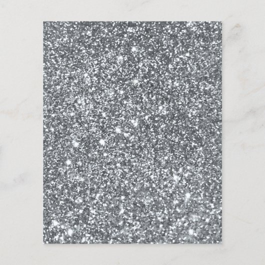 Eleganter Black Silver Sparkle List Flyer (Hinten)