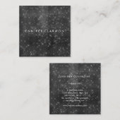 Eleganter Black Sparkle Beauty Stylist Quadratische Visitenkarte (Vorne/Hinten)