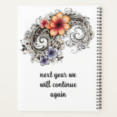 Eleganter Black Spiral Garden Plan Planer (Rückseite)