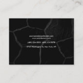 Eleganter Black Stone Minimalistisch Beruflich Chu Visitenkarte (Rückseite)