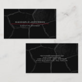 Eleganter Black Stone Minimalistisch stilvoll Mode Visitenkarte (Vorne/Hinten)