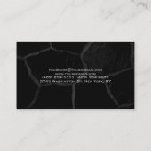 Eleganter Black Stone Minimalistisch stilvoll Mode Visitenkarte (Rückseite)