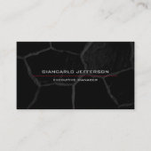 Eleganter Black Stone Minimalistisch stilvoll Mode Visitenkarte (Vorderseite)