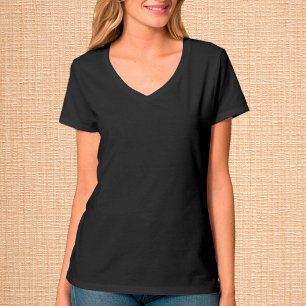 Eleganter Black V-Neck T - Shirt / Anpassen