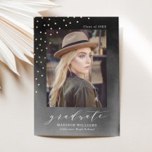 Eleganter Black Watercolor Foto Abschluss