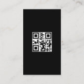 Eleganter Black Whit Mobile Auto Car Wash QR Code Visitenkarte (Rückseite)