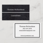 Eleganter Black & White Simple Template Consultant Visitenkarte (Vorne/Hinten)