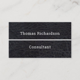 Eleganter Black & White Simple Template Consultant Visitenkarte