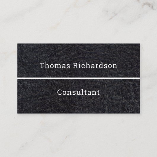 Eleganter Black & White Simple Template Consultant Visitenkarte (Vorderseite)