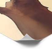 Eleganter Blackbird im Blütenrausch Poster (Ecke)