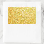 Eleganter Blank Gold Glitzer Template Trendy Glamo Rechteckiger Aufkleber (Tasche)