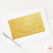 Eleganter Blank Gold Glitzer Template Trendy Glamo Rechteckiger Aufkleber (Umschlag)
