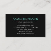 Eleganter Blau-u. GoldLotus-Yoga-Lehrer Visitenkarte (Rückseite)