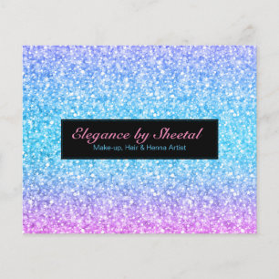 Eleganter Blau- und Schwarzer Glitzer Flyer