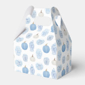 Eleganter Blau-Weiß-Pumpkins-Polterabend Geschenkschachtel (Rückseite)