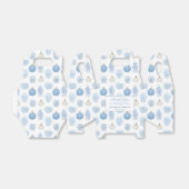 Eleganter Blau-Weiß-Pumpkins-Polterabend Geschenkschachtel (Ungefaltet)