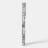 Eleganter blau-weißer Marmorwirl Case-Mate iPhone Hülle (Rückseite / Rechts)