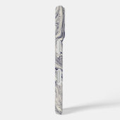 Eleganter blau-weißer Marmorwirl Case-Mate iPhone Hülle (Rückseite / Rechts)