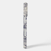 Eleganter blau-weißer Marmorwirl Case-Mate iPhone Hülle (Rückseite / Rechts)