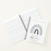 ELEGANTER BLAUE BLAUSH RAINBOW HERZ BABY DUSCHE NOTIZBLOCK (Innenseite)