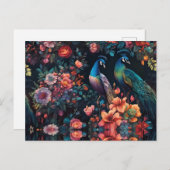 Eleganter Blaue Pfaue im Tessin Postkarte (Vorne/Hinten)