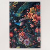 Eleganter Blaue Pfaue im Tessin Puzzle (Vertikal)