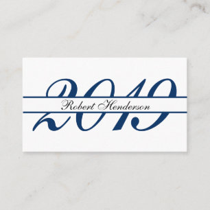 Eleganter, blauer Abschluss Telefonnummerkarte