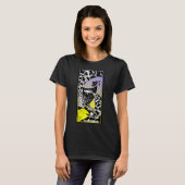 Eleganter blauer Betta-Fisch-Fluid-Art T-Shirt (Vorne ganz)